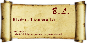 Blahut Laurencia névjegykártya